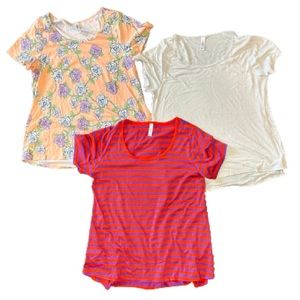 Three Scoop Neck LuLaRoe Tops XL